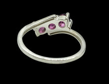 Load image into Gallery viewer, Rhodolite Garnet Ring, Size 8, Sterling Silver, Pink Gemstones, Rose Stone, Guardian Angel Gem