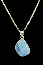 Load image into Gallery viewer, Australian Opal Doublet Pendant, October Birthstone, Blue and Pink Opal, Precious Gemstone, Pure Energy, Lucky Stone - GemzAustralia 