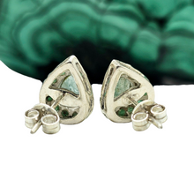Load image into Gallery viewer, Vintage style Emerald Studs, Sterling Silver, May Birthstone, Stone of Inspiration, Memory Stone, Infinite patience, Green Gem - GemzAustralia 
