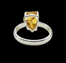 Load image into Gallery viewer, Rough Citrine Ring, Size 9, Sterling Silver, November Birthstone, Raw Gemstone, Happiness Gem, Success Stone - GemzAustralia 