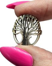 Load image into Gallery viewer, Tree of Life Ring, Size 6.75, Sterling Silver, Represents Personal Growth, Uniqueness, Strength &amp; Beauty, Knowledge, Wisdom