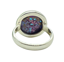 Load image into Gallery viewer, Purple &amp; Blue Mojave Turquoise Ring, Size 6.5, Round Shaped, Sterling Silver, Goddess Gem, Protection Stone
