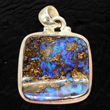 Load image into Gallery viewer, Australian Boulder Opal Pendant, Solid Opal, Australian Opal, Sterling Silver, October Birthstone, Precious Stone, Pure Energy