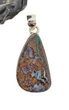Load image into Gallery viewer, Australian Boulder Opal Pendant, Solid Opal, Australian Opal, Sterling Silver, October Birthstone, Precious Stone