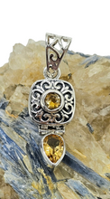 Load image into Gallery viewer, Vintage style Citrine Pendant, Sterling Silver, November Birthstone, Money Stone, Success Stone, Stone of Abundance, 13th Anniversary Gem - GemzAustralia 