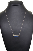 Load image into Gallery viewer, Australian Opal Necklace, Sterling Silver, October Birthstone, Blue Green Opal, Precious Gemstone