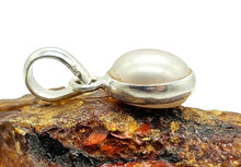 Load image into Gallery viewer, Freshwater White Pearl Pendant, Sterling Silver, June Birthstone, Faith Stone, Gemini Zodiac