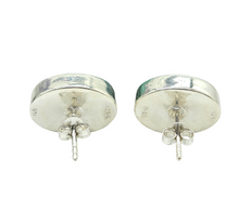 Load image into Gallery viewer, Statement Aquamarine Studs, March Birthstone, Oval Cabochon, Sterling Silver, 14 carats, Courage &amp; Communication Gemstone - GemzAustralia 