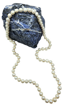Load image into Gallery viewer, Freshwater Baroque Pearl Necklace, 78cm Long, White Pearl Strand, June Birthstone - GemzAustralia 