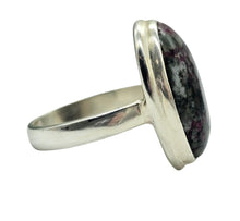 Load image into Gallery viewer, Eudialyte Ring, size 5.75, Sterling Silver, Stone of the Heartland, Balances emotions, Unconditional Love, Water / Earth, Oval Shaped