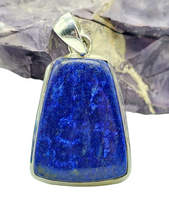 Load image into Gallery viewer, Lapis Lazuli Pendant, Royal Blue Gemstone,  Sterling Silver, Protection Stone, Truth Stone, Relationships &amp; Love Stone