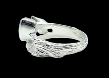 Load image into Gallery viewer, Blue Chalcedony Ring, Size N, Pear Faceted, Sterling Silver, Ethereal soft Blue Translucence, Creative Stone - GemzAustralia 