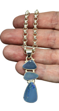 Load image into Gallery viewer, Australian Opal Pendant, Sterling Silver, October Birthstone, Blue, Red, Green Opal, Precious Gemstone, Pure Energy, Lucky Gem - GemzAustralia 