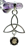 Load image into Gallery viewer, Smoky Quartz Pendant, Celtic Knot, Sterling Silver, Protection Stone, lucky Gem, Grounding Stone, Anchoring Gemstone - GemzAustralia 