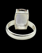 Load image into Gallery viewer, 13 carat Rectangle Ametrine Ring, Size 7, Sterling Silver, mix of Amethyst &amp; Citrine, Trystine Crystal, Bolivianite, Stone of Balance
