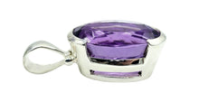 Load image into Gallery viewer, AAA Amethyst Pendant, 25 carats, Oval Shaped, Sterling Silver, February Birthstone, Spiritual Stone, Natural Gemstone, Deep Purple Amethyst