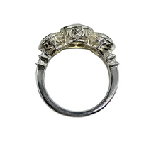 Load image into Gallery viewer, Citrine Trilogy Ring, Size 7, Sterling Silver, Three Stone Ring, November Birthstone, Artisanal Design - GemzAustralia 