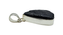 Load image into Gallery viewer, Black Tourmaline Pendant, Sterling Silver, Rough Gemstone, October Birthstone, Schorl Gemstone, Grounding Stone, Good Luck Stone