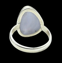 Load image into Gallery viewer, Blue Lace Agate Ring, Size 8, Sterling Silver, Communication &amp; Confidence Stone, Protection Stone, Gemini and Pisces stone
