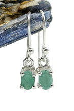 Load image into Gallery viewer, Natural Columbian Emerald Earrings, 2 carats, May Birthstone, Stone of Inspiration - GemzAustralia 
