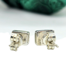 Load image into Gallery viewer, Labradorite Studs, Rectangle Shaped, Sterling Silver, Blue Labradorite, Mystical Magical Stone, Companion through Change - GemzAustralia 
