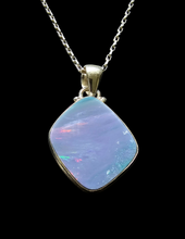 Load image into Gallery viewer, Australian Opal Doublet Pendant, October Birthstone, Blue and Pink Opal, Precious Gemstone, Pure Energy, Lucky Stone, Hope Stone - GemzAustralia 