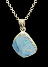 Load image into Gallery viewer, Australian Opal Doublet Pendant, October Birthstone, Blue and Pink Opal, Precious Gemstone, Pure Energy, Lucky Stone - GemzAustralia 