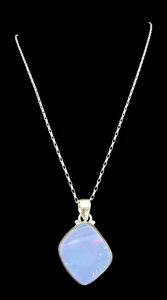 Australian Opal Doublet Pendant, October Birthstone, Blue and Pink Opal, Precious Gemstone, Pure Energy, Lucky Stone, Hope Stone - GemzAustralia 