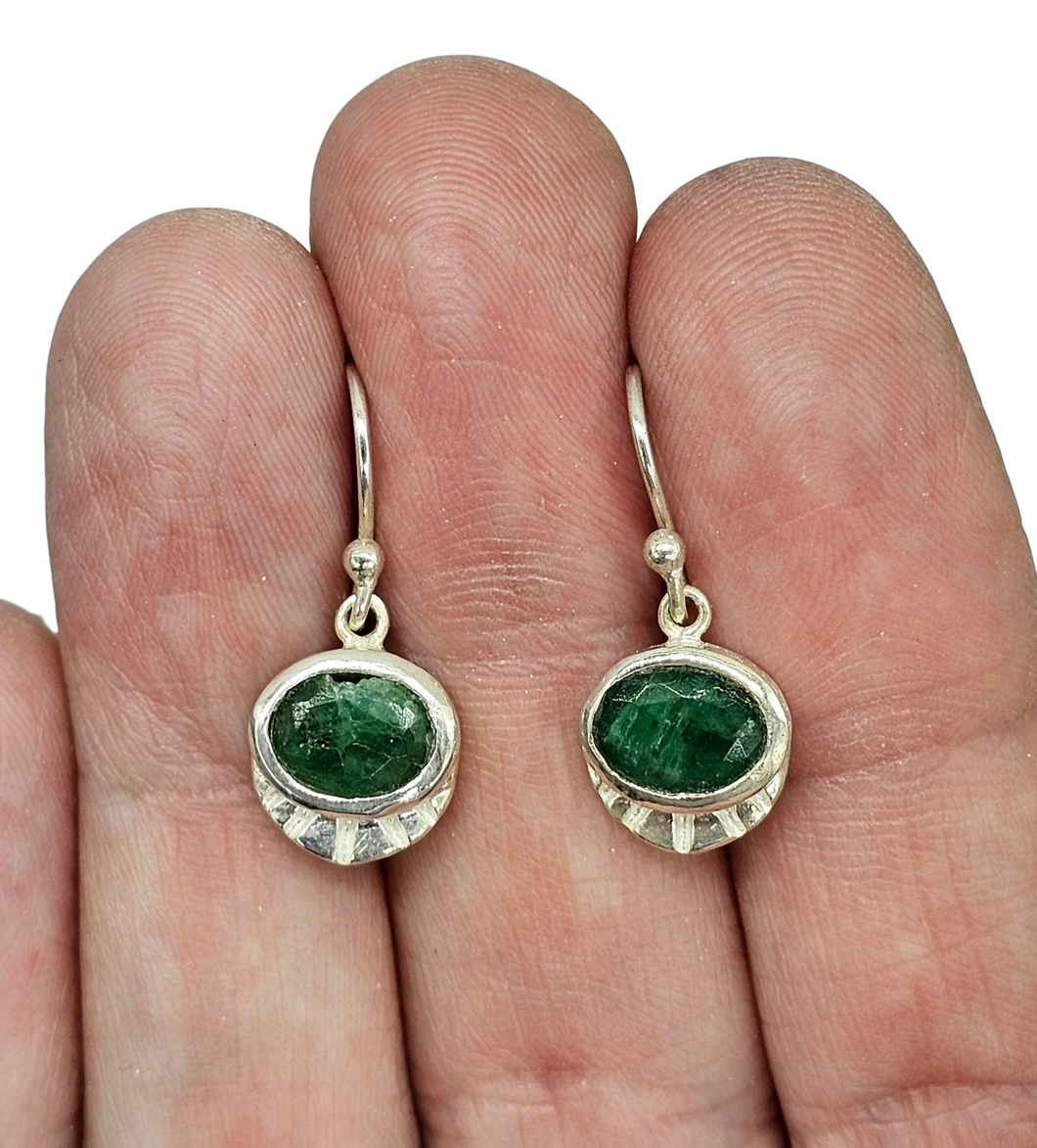 Emerald Earrings, May Birthstone, Stone of Inspiration, Strengthens Memory, Infinite Patience, Deep Green Gemstone, Genuine Gemstones - GemzAustralia 