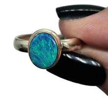 Load image into Gallery viewer, Australian Opal Ring, Size 7, Oval Shaped, October Birthstone, Sterling Silver, Good Luck Stone, Aura Gemstone
