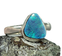 Load image into Gallery viewer, Australian Opal Ring, Size 8.5, October Birthstone, Sterling Silver, Good Luck Stone, Hope Gem, Aura Gemstone, Psychic Stone
