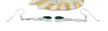 Load image into Gallery viewer, Emerald Infinity Drop Earrings, Sterling Silver, May Birthstone, Pear Shaped, Stone of Inspiration, Deep Green Gem - GemzAustralia 
