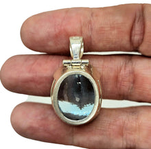 Load image into Gallery viewer, AAA Swiss Blue Topaz Pendant, 52 carats, Sterling Silver, Oval Faceted, December Birthstone, Bright Blue Gemstone