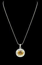 Load image into Gallery viewer, Citrine Pendant, Sterling Silver, 6 carats, Oval Faceted, November Birthstone, Money Stone, Success Stone, Stone of Abundance