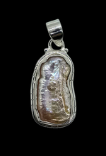 Load image into Gallery viewer, Biwa Pearl Pendant, Sterling Silver, June Birthstone, Highly Lustrous, Freshwater Pearl, Irregular Pearl, Long Rectangle Shape, Japanese - GemzAustralia 