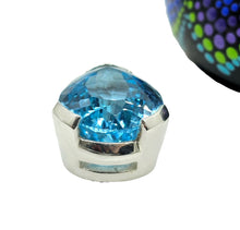 Load image into Gallery viewer, AAA+ Swiss Blue Topaz Pendant, 44 carats, Sterling Silver, Pear Faceted, December Birthstone, Bright Blue Gemstone - GemzAustralia 