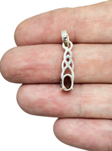 Load image into Gallery viewer, Celtic Garnet Pendant, Sterling Silver, January Birthstone, Oval Shaped, Aquarius Zodiac Stone, Inspires Love &amp; Devotion - GemzAustralia 