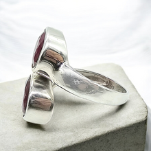 Load image into Gallery viewer, 11 carat Ruby Ring, Size 8.5, 40th Anniversary Stone, Sterling Silver, July Birthstone, Oval Faceted, Energy Stone