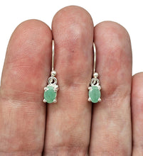 Load image into Gallery viewer, Natural Columbian Emerald Earrings, 2 carats, May Birthstone, Stone of Inspiration - GemzAustralia 