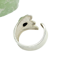 Load image into Gallery viewer, Blue Green Turquoise Ring, Adjustable, Sterling Silver, Round Shaped, Protection Stone, Love Stone, December Birthstone