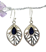 Load image into Gallery viewer, Artisan Lapis Lazuli Earrings, Sterling Silver, Protection Stone, Truth Stone, Relationships &amp; Love Stone, Royal Blue Gemstone - GemzAustralia 