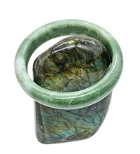 Load image into Gallery viewer, Jade Bangle, 62mm Diameter, Green Nephrite Jade, Protection Gem, Lucky Gemstone, Good Fortune Stone, Good Luck Talisman - GemzAustralia 