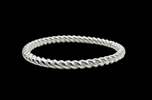Load image into Gallery viewer, Rope Band Ring, Sterling Silver, Minimalist Design, Stacking Ring, Wedding Band - GemzAustralia 