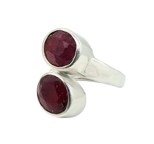 Load image into Gallery viewer, 11 carat Ruby Ring, Size 8.5, 40th Anniversary Stone, Sterling Silver, July Birthstone, Oval Faceted, Energy Stone
