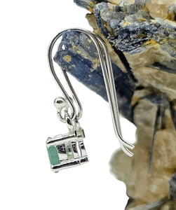 Natural Columbian Emerald Earrings, 2 carats, May Birthstone, Stone of Inspiration - GemzAustralia 