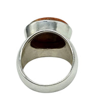 Load image into Gallery viewer, Sponge Coral Ring, Size 7, Oval Shaped, Sterling Silver, Orange Red Coral, Love &amp; Prosperity Stone, Peace Stone, Strength Stone, Natural