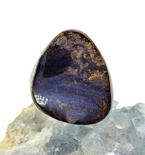 Load image into Gallery viewer, Australian Solid Boulder Opal Ring, Size 7, Sterling Silver, October Birthstone, Precious Stone