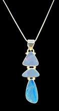 Load image into Gallery viewer, Australian Opal Pendant, Sterling Silver, October Birthstone, Blue, Red, Green Opal, Precious Gemstone, Pure Energy, Lucky Gem - GemzAustralia 