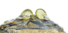 Load image into Gallery viewer, Teardrop Lemon Quartz Earrings, Checkerboard Faceted, Sterling Silver, Joy Gemstone, Confidence Stone - GemzAustralia 