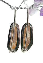 Load image into Gallery viewer, Biwa Pearl Earrings, Sterling Silver, June Birthstone, Highly Lustrous Pearls, Freshwater Pearl, Irregular Pearls